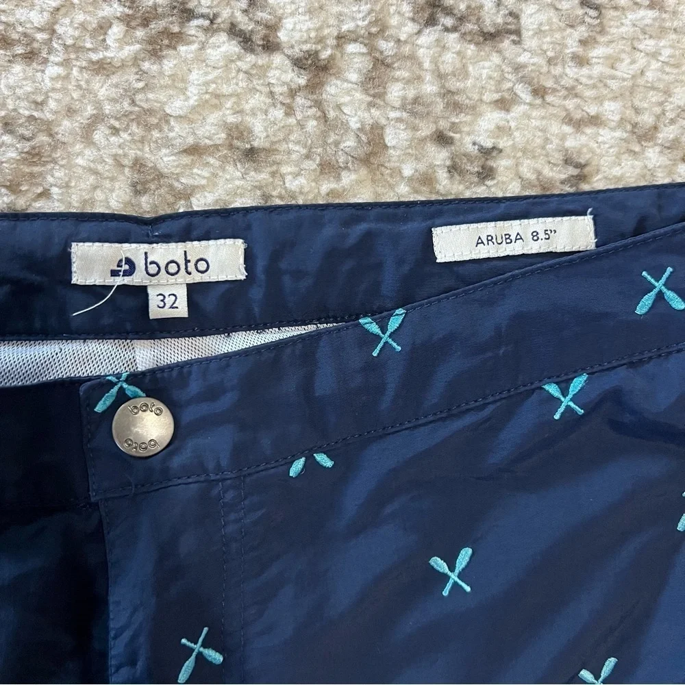 Boto Aruba 8.5” Navy Blue Paddles Swim Trunks size 32